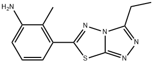 3-(3-ETHYL-[1,2,4]TRIAZOLO[3,4-B][1,3,4]-THIADIAZOL-6-YL)-2-METHYL-PHENYLAMINE Struktur