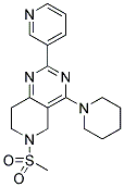 6-METHANESULFONYL-4-PIPERIDIN-1-YL-2-PYRIDIN-3-YL-5,6,7,8-TETRAHYDRO-PYRIDO[4,3-D]PYRIMIDINE Struktur