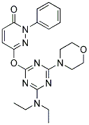 6-(4-(DIETHYLAMINO)-6-MORPHOLINO-1,3,5-TRIAZIN-2-YLOXY)-2-PHENYLPYRIDAZIN-3(2H)-ONE Struktur