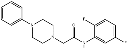 N-(2,5-DIFLUOROPHENYL)-2-(4-PHENYLPIPERAZINO)ACETAMIDE Struktur