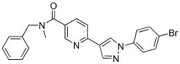 N-BENZYL-6-[1-(4-BROMOPHENYL)-1H-PYRAZOL-4-YL]-N-METHYLNICOTINAMIDE Struktur