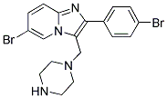 6-BROMO-2-(4-BROMO-PHENYL)-3-PIPERAZIN-1-YLMETHYL-IMIDAZO[1,2-A]PYRIDINE Struktur