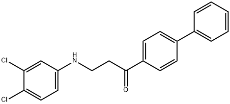 1-[1,1'-BIPHENYL]-4-YL-3-(3,4-DICHLOROANILINO)-1-PROPANONE Struktur