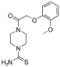 4-[(2-METHOXYPHENOXY)ACETYL]PIPERAZINE-1-CARBOTHIOAMIDE Struktur