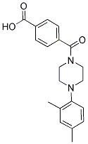 4-([4-(2,4-DIMETHYLPHENYL)PIPERAZIN-1-YL]CARBONYL)BENZOIC ACID Struktur