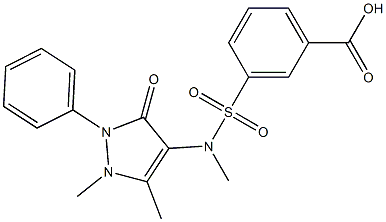 3-[(1,5-DIMETHYL-3-OXO-2-PHENYL-2,3-DIHYDRO-1H-PYRAZOL-4-YL)-METHYL-SULFAMOYL]-BENZOIC ACID Struktur