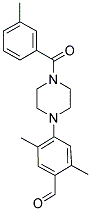 2,5-DIMETHYL-4-[4-(3-METHYLBENZOYL)PIPERAZIN-1-YL]BENZALDEHYDE Struktur