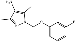 1-(3-FLUORO-PHENOXYMETHYL)-3,5-DIMETHYL-1H-PYRAZOL-4-YLAMINE Struktur