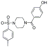 4-((4-[(4-METHYLPHENYL)SULFONYL]PIPERAZIN-1-YL)CARBONYL)PHENOL Struktur