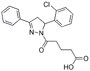 5-[5-(2-CHLOROPHENYL)-3-PHENYL-4,5-DIHYDRO-1H-PYRAZOL-1-YL]-5-OXOPENTANOIC ACID Struktur