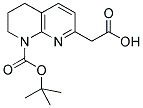 7-CARBOXYMETHYL-3,4-DIHYDRO-2H-[1,8]NAPHTHYRIDINE-1-CARBOXYLIC ACID TERT-BUTYL ESTER Struktur