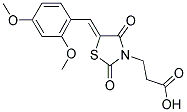 3-[5-(2,4-DIMETHOXY-BENZYLIDENE)-2,4-DIOXO-THIAZOLIDIN-3-YL]-PROPIONIC ACID Struktur