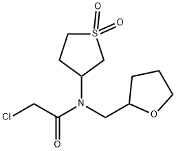 2-CHLORO-N-(1,1-DIOXIDOTETRAHYDROTHIEN-3-YL)-N-(TETRAHYDROFURAN-2-YLMETHYL)ACETAMIDE Struktur