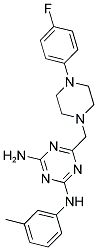 6-((4-(4-FLUOROPHENYL)PIPERAZIN-1-YL)METHYL)-N2-M-TOLYL-1,3,5-TRIAZINE-2,4-DIAMINE Struktur