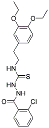 2-(2-CHLOROBENZOYL)-N-(3,4-DIETHOXYPHENETHYL)-1-HYDRAZINECARBOTHIOAMIDE Struktur