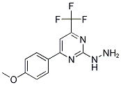 [4-(4-METHOXY-PHENYL)-6-TRIFLUOROMETHYL-PYRIMIDIN-2-YL]-HYDRAZINE Struktur