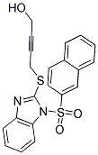 4-([1-(2-NAPHTHYLSULFONYL)-1H-BENZIMIDAZOL-2-YL]THIO)BUT-2-YN-1-OL Struktur