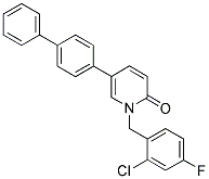 5-(1,1'-BIPHENYL-4-YL)-1-(2-CHLORO-4-FLUOROBENZYL)PYRIDIN-2(1H)-ONE Struktur