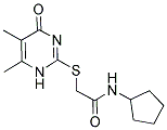 N-CYCLOPENTYL-2-[(5,6-DIMETHYL-4-OXO-1,4-DIHYDROPYRIMIDIN-2-YL)THIO]ACETAMIDE Struktur