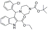 3-[(4-BOCPIPERAZINE)(2-CHLOROPHENYL)METHYL]-2-INDOLECARBOXYLIC ACID ETHYL ESTER Struktur