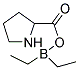 2-([(DIETHYLBORYL)OXY]CARBONYL)PYRROLIDINE Struktur