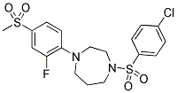 1-[(4-CHLOROPHENYL)SULFONYL]-4-[2-FLUORO-4-(METHYLSULFONYL)PHENYL]-1,4-DIAZEPANE Struktur