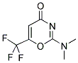 2-DIMETHYLAMINO-6-TRIFLUOROMETHYL[1,3]OXAZIN-4-ONE Struktur