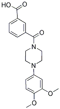 3-([4-(3,4-DIMETHOXYPHENYL)PIPERAZIN-1-YL]CARBONYL)BENZOIC ACID Struktur