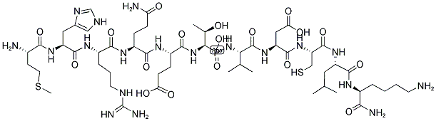 CAM KINASE II SUBSTRATE 281-291 [MHRQE-PT-VDCLK-NH2], PHOSPHORYLATED Struktur