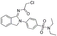 2-CHLORO-N-[2-(4-DIETHYLSULFAMOYL-PHENYL)-2,3-DIHYDRO-ISOINDOL-1-YLIDENE]-ACETAMIDE Struktur