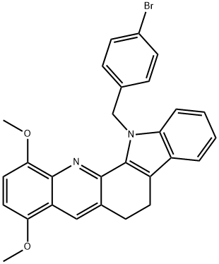 13-(4-BROMOBENZYL)-8,11-DIMETHOXY-6,13-DIHYDRO-5H-INDOLO[3,2-C]ACRIDINE Struktur