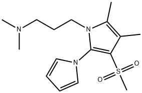 3-[2,3-DIMETHYL-4-(METHYLSULFONYL)-5-(1-PYRROLYL)-1H-PYRROL-1-YL]-N,N-DIMETHYL-1-PROPANAMINE Struktur