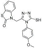 3-([5-MERCAPTO-4-(4-METHOXYPHENYL)-4H-1,2,4-TRIAZOL-3-YL]METHYL)-1,3-BENZOTHIAZOL-2(3H)-ONE Struktur