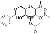 METHYL-2,3-DI-O-ACETYL-6-O-BENZYL-ALPHA-D-GALACTOPYRANOSIDE Struktur