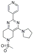 6-METHANESULFONYL-2-PYRIDIN-4-YL-4-PYRROLIDIN-1-YL-5,6,7,8-TETRAHYDRO-PYRIDO[4,3-D]PYRIMIDINE Struktur