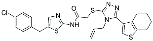 2-(4-ALLYL-5-(4,5,6,7-TETRAHYDROBENZO[B]THIOPHEN-3-YL)-4H-1,2,4-TRIAZOL-3-YLTHIO)-N-(5-(4-CHLOROBENZYL)THIAZOL-2-YL)ACETAMIDE Struktur