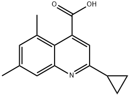 2-CYCLOPROPYL-5,7-DIMETHYLQUINOLINE-4-CARBOXYLIC ACID Struktur