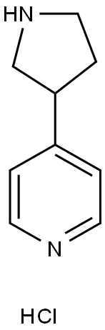 4-PYRROLIDIN-3-YLPYRIDINE HYDROCHLORIDE Struktur