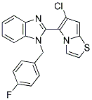 2-(6-CHLORO-PYRROLO[2,1-B]THIAZOL-5-YL)-1-(4-FLUORO-BENZYL)-1H-BENZOIMIDAZOLE Struktur