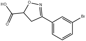 3-(3-BROMO-PHENYL)-4,5-DIHYDRO-ISOXAZOLE-5-CARBOXYLIC ACID Struktur