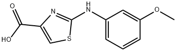 2-(3-METHOXY-PHENYLAMINO)-THIAZOLE-4-CARBOXYLIC ACID Struktur