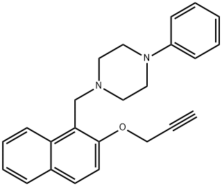 1-PHENYL-4-([2-(2-PROPYNYLOXY)-1-NAPHTHYL]METHYL)PIPERAZINE Struktur