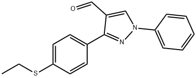 3-[4-(ETHYLTHIO)PHENYL]-1-PHENYL-1H-PYRAZOLE-4-CARBALDEHYDE Struktur