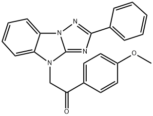 1-(4-METHOXYPHENYL)-2-(2-PHENYL-4H-[1,2,4]TRIAZOLO[1,5-A]BENZIMIDAZOL-4-YL)ETHANONE Struktur