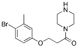 3-(4-BROMO-3-METHYL-PHENOXY)-1-PIPERAZIN-1-YL-PROPAN-1-ONE Struktur