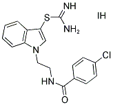 1-(2-[(4-CHLOROBENZOYL)AMINO]ETHYL)-1H-INDOL-3-YL IMIDOTHIOCARBAMATE HYDROIODIDE Struktur