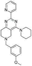 6-(3-METHOXY-BENZYL)-4-PIPERIDIN-1-YL-2-PYRIDIN-2-YL-5,6,7,8-TETRAHYDRO-PYRIDO[4,3-D]PYRIMIDINE Struktur