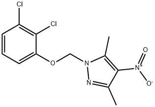 1-(2,3-DICHLORO-PHENOXYMETHYL)-3,5-DIMETHYL-4-NITRO-1H-PYRAZOLE Struktur