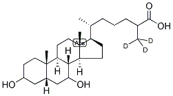 3,7-DIHYDROXYCOPROSTANIC ACID, 27,27,27-D3 Struktur