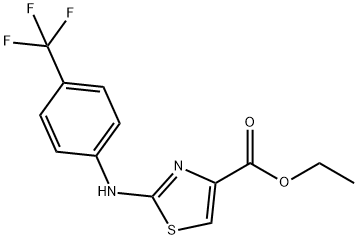 ETHYL 2-[4-(TRIFLUOROMETHYL)ANILINO]-1,3-THIAZOLE-4-CARBOXYLATE Struktur